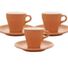 Tasses Et Sous Tasses Orange 9cl X3 - ORIGAMI -Smeg Soldes Boutique 1 tasse origami orange x3 1