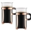 2 Tasses Cuivre Rosée - 30 Cl - Bodum Chambord 1 2 Tasses Cuivre Rosée - 30 Cl - Bodum Chambord -Smeg Soldes Boutique 2 tasses chambord bodum anse 30cl