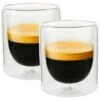 2 Verres Double Paroi Mila 10 Cl - Pylano -Smeg Soldes Boutique 2espresso 10cl