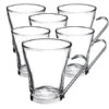 3 Verres à Cappuccino Oslo Avec Anse 22 Cl - Bormioli Rocco -Smeg Soldes Boutique 6 verres oslo 22cl