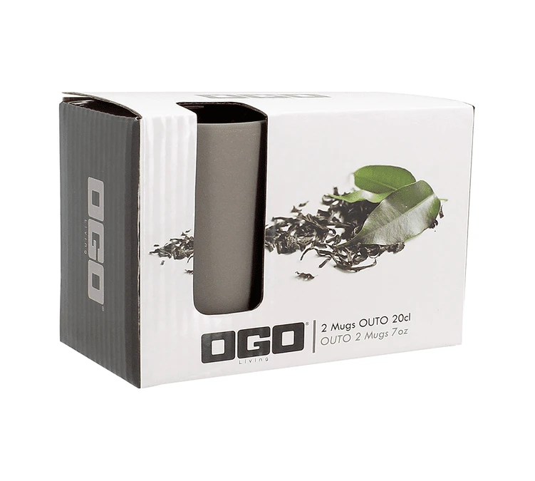 Mugs Isothermes OGO Living En Grès Gris 20cl X2 5 Mugs Isothermes OGO Living En Grès Gris 20cl X2 – Image 3