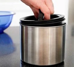 Boîte Conservatrice Inox Argent Avec Vide D'air 250g - Airscape -Smeg Soldes Boutique airscape5 1