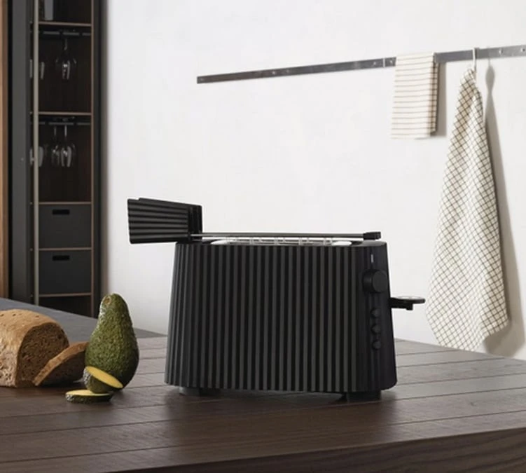 Grille-pain électrique - 2 Fentes - Noir Plissé- Alessi 4 Grille-pain électrique - 2 Fentes - Noir Plissé- Alessi – Image 2