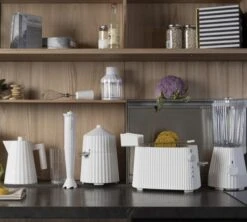 Grille-Pain électrique - 2 Fentes - Blanc Plissé- Alessi -Smeg Soldes Boutique alessi presse agrume plisseb4 2