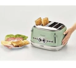 Grille Pain - Vintage 156 4 Fentes Vert- 00C015604AR0 - ARIETE -Smeg Soldes Boutique ariete grille pain 4 vert2