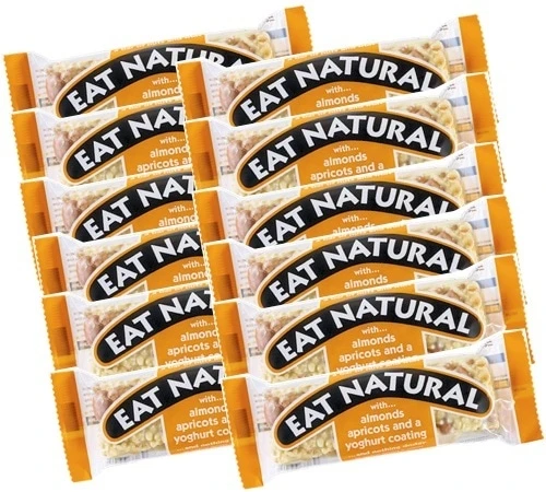 12 Barres Gourmandes Abricot, Amande Et Yaourt - Eat Natural -Smeg Soldes Boutique barre cereales eat natural amandes