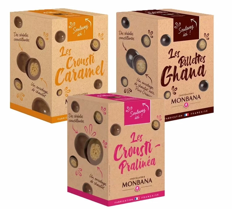 Pack Découverte - 3 Boîtes Distributrices De Crousti 135g - MONBANA 3 Pack Découverte - 3 Boîtes Distributrices De Crousti 135g - MONBANA