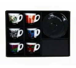 Tasses - ZICAFFE - Tasses Et Sous-tasses The Art Of Espresso 7 Cl -Smeg Soldes Boutique boite 6tasses