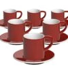 6 Tasses Et Sous-tasses Espresso Bond 8 Cl Rouge - Loveramics -Smeg Soldes Boutique bondred 8clexpres