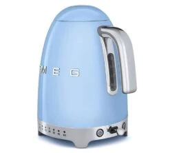 Bouilloire SMEG KLF04PBEU Bleu Azur - Température Réglable + Offre Cadeau -Smeg Soldes Boutique bouil azur bouton