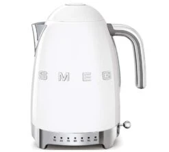Bouilloire SMEG KLF04WHEU Blanc - Température Réglable + Offre Cadeau