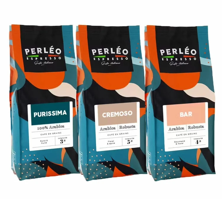 3x250g Café En Grain Coffret Spécial Expresso PERLEO ESPRESSO 3 3x250g Café En Grain Coffret Spécial Expresso PERLEO ESPRESSO