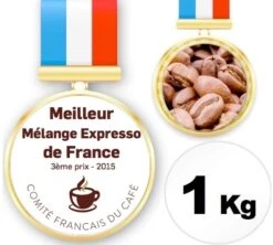 Café AA Blend - 3ème Prix Du Meilleur Mélange Expresso De France 2015 - 1Kg - Cafés Chapuis