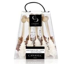 10 Bâtonnets Pour Expresso - Blanc Et Ambre - CANASUC