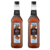 Sirop 1883 Routin Caramel Nature Sans Sucre - Bouteille Plastique - 1L X2 -Smeg Soldes Boutique caramel ss sucre 1