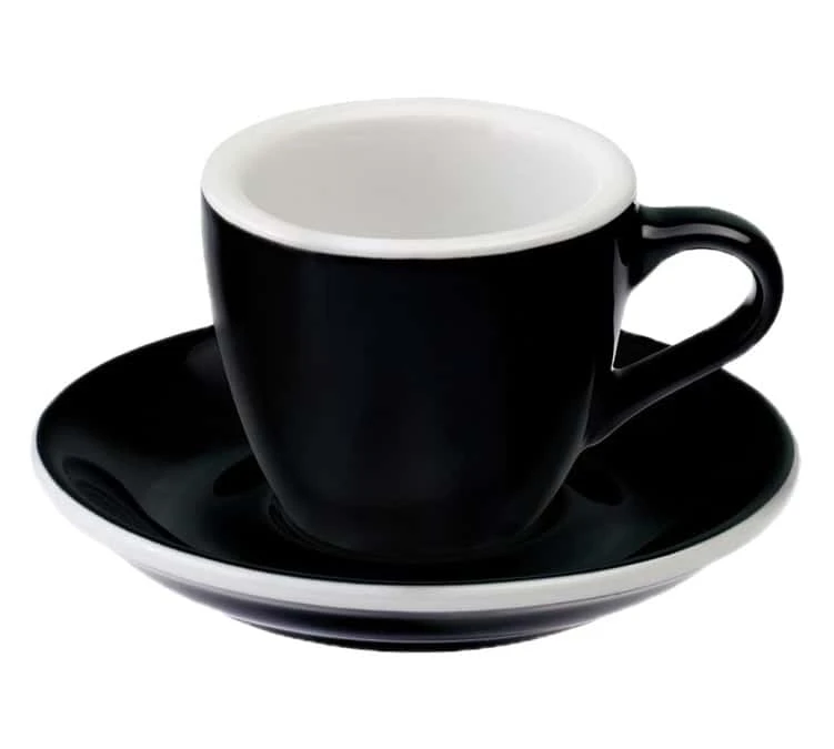 6 Tasses Espresso Et Sous-tasses Egg Black Loveramics - 8 Cl 4 6 Tasses Espresso Et Sous-tasses Egg Black Loveramics - 8 Cl – Image 2