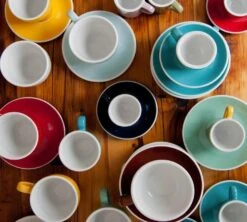 6 Tasses Cappuccino Et Sous-tasses Egg 20 Cl Teal - Loveramics -Smeg Soldes Boutique egg collection 11