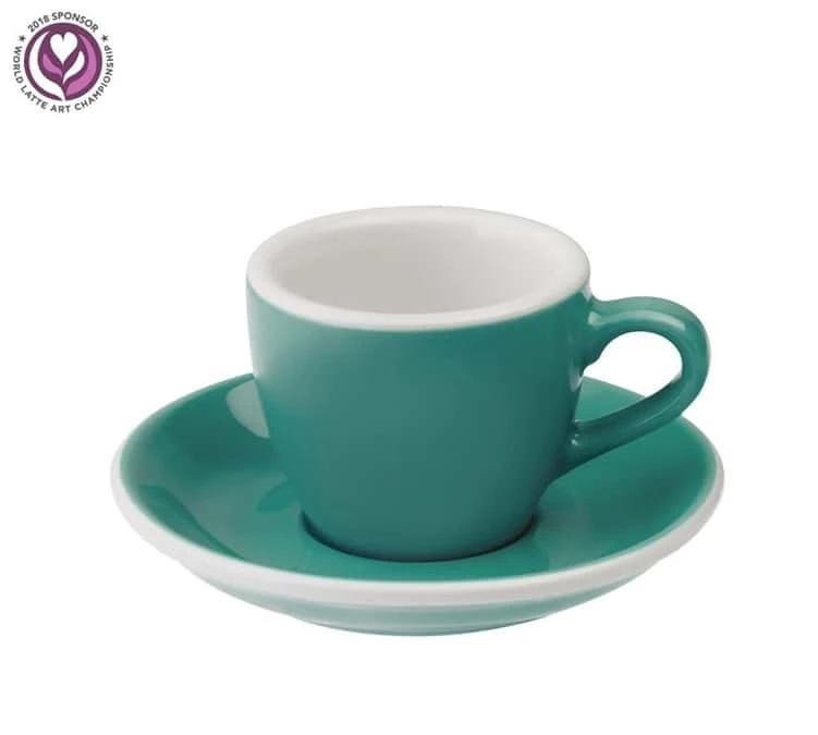 6 Tasses Espresso Egg Et Sous-Tasses Teal Loveramics - 8 Cl 4 6 Tasses Espresso Egg Et Sous-Tasses Teal Loveramics - 8 Cl – Image 2