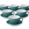 6 Tasses Café Latte Et Sous-tasses Egg 30 Cl Teal - Loveramics 2 6 Tasses Café Latte Et Sous-tasses Egg 30 Cl Teal - Loveramics -Smeg Soldes Boutique eggteal latte 300