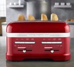 Toaster KitchenAid 5KMT4205ECA Artisan Rouge Pomme D'Amour - 4 Fentes -Smeg Soldes Boutique gp rouge 4