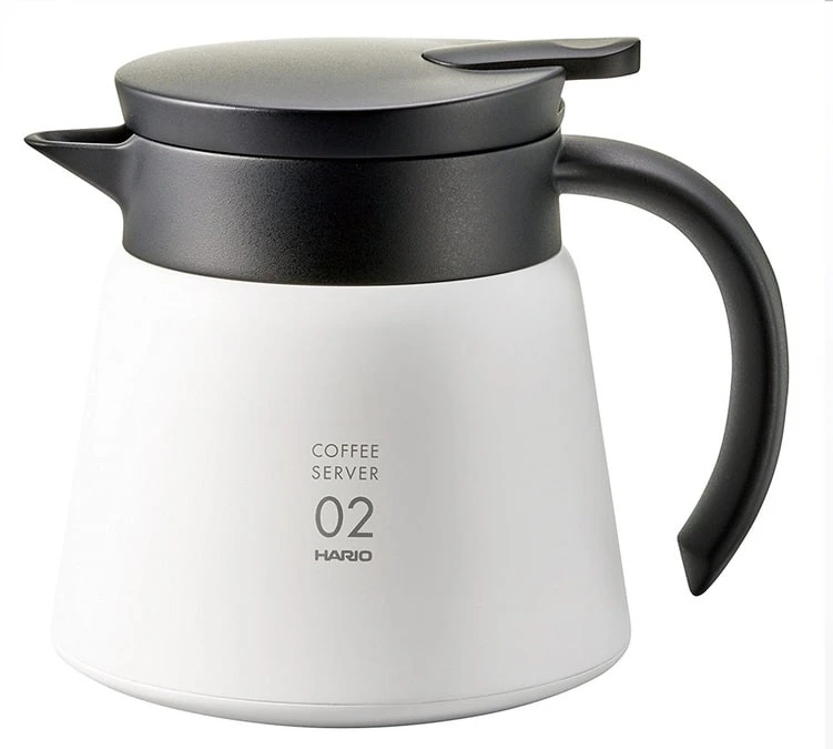 Carafe Isotherme V60 55 Cl Inox Double Paroi - Blanche - HARIO 3 Carafe Isotherme V60 55 Cl Inox Double Paroi - Blanche - HARIO