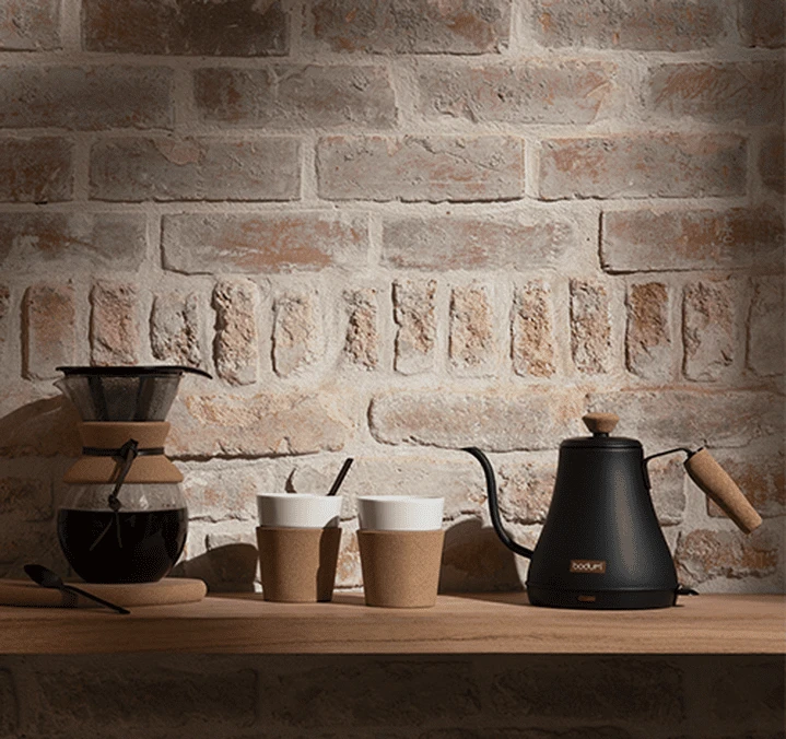 6 Tasses Bistro 30 Cl - Porcelaine Blanche Et Liège - BODUM 6 6 Tasses Bistro 30 Cl - Porcelaine Blanche Et Liège - BODUM – Image 4