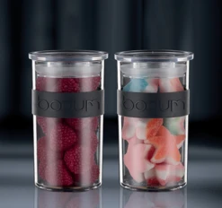 4 Bocaux Noirs - Conservation PC PRESSO - 25 Cl -BODUM -Smeg Soldes Boutique image secondaire boite 2.0