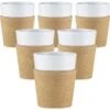 6 Tasses Bistro 30 Cl - Porcelaine Blanche Et Liège - BODUM 2 6 Tasses Bistro 30 Cl - Porcelaine Blanche Et Liège - BODUM -Smeg Soldes Boutique liegepar6 30cl