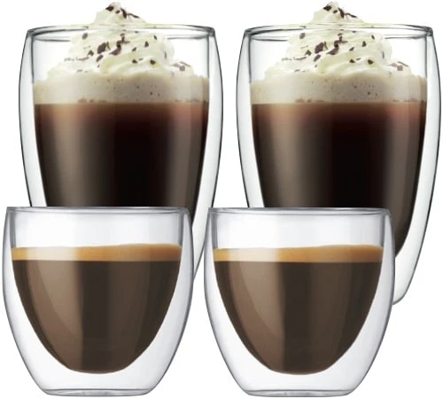 Verres Double Paroi BODUM - Pavina 2x8cl Et 2x35cl 3 Verres Double Paroi BODUM - Pavina 2x8cl Et 2x35cl