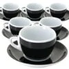 6 Tasses Et Sous-tasses Cappuccino Verona Noire Millecolori - Ancap 1 6 Tasses Et Sous-tasses Cappuccino Verona Noire Millecolori - Ancap -Smeg Soldes Boutique lot 6 tasses ancap cappuccino