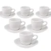 6 Tasses Espresso Et Sous-tasses Egg White Loveramics - 8 Cl -Smeg Soldes Boutique loveramics blanche 8clx6