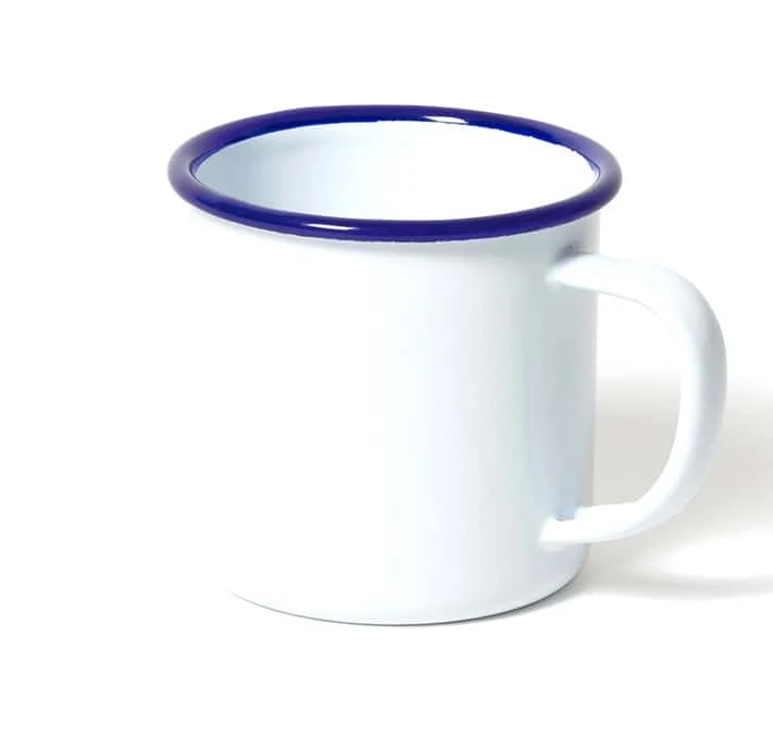 Mug - 35 Cl - Blanc Avec Bordure Bleue FALCON ENAMELWARE 3 Mug - 35 Cl - Blanc Avec Bordure Bleue FALCON ENAMELWARE