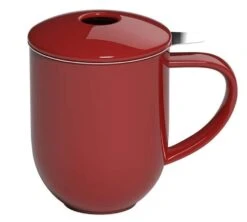 Mug Avec Infuseur Et Couvercle 300ml Rouge -LOVERAMICS