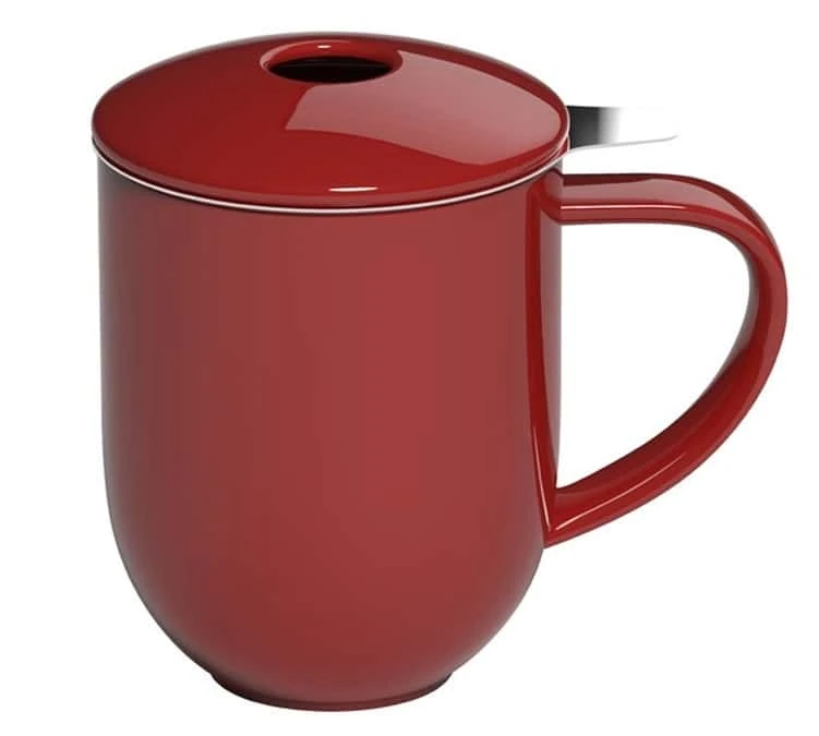 Mug Avec Infuseur Et Couvercle 300ml Rouge -LOVERAMICS 3 Mug Avec Infuseur Et Couvercle 300ml Rouge -LOVERAMICS