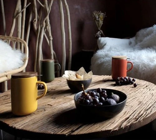 Tisanière En Grès 47,5 Cl Kaki Et Couvercle En Acacia - OGO Living 5 Tisanière En Grès 47,5 Cl Kaki Et Couvercle En Acacia - OGO Living – Image 3