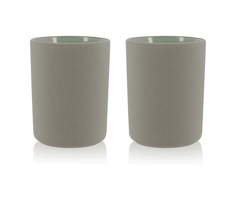 Mugs Isothermes OGO Living En Grès Gris 20cl X2 3 Mugs Isothermes OGO Living En Grès Gris 20cl X2