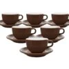 Tasses - ORIGAMI - Tasses Et Sous Tasses Latte Bowl Marron 19cl X6 1 Tasses - ORIGAMI - Tasses Et Sous Tasses Latte Bowl Marron 19cl X6 -Smeg Soldes Boutique origami marron 19x6