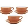 3 Tasses Et Sous Tasses Latte Bowl 25 Cl Orange - ORIGAMI 1 3 Tasses Et Sous Tasses Latte Bowl 25 Cl Orange - ORIGAMI -Smeg Soldes Boutique origami orange 25x3