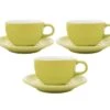 3 Tasses Et Sous Tasses Latte Bowl 19 Cl Vert - ORIGAMI 2 3 Tasses Et Sous Tasses Latte Bowl 19 Cl Vert - ORIGAMI -Smeg Soldes Boutique origami vert 19x3