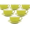 6 Tasses Et Sous Tasses Latte Bowl Origami 25 Cl - Vert 1 6 Tasses Et Sous Tasses Latte Bowl Origami 25 Cl - Vert -Smeg Soldes Boutique origami vert 25x6 1
