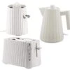 Set Petit Déjeuner Gamme Plissé Blanc ALESSI -Smeg Soldes Boutique pack petit dej blanc