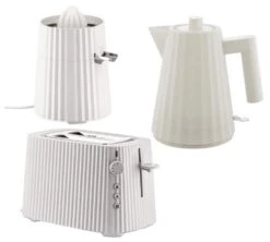 Set Petit Déjeuner Gamme Plissé Blanc ALESSI