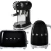 Set Petit-Déjeuner (Toaster - Machine Expresso - Bouilloire) Noir - SMEG -Smeg Soldes Boutique packsmeg noir