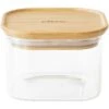 Boîte De Conservation Carrée - PEBBLY - En Verre Et Bambou - 500ml -Smeg Soldes Boutique pebbly 500ml