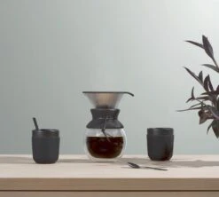 Set De 2 Mugs Douro Double Paroi - Porcelaine Noire - 10cl - BODUM -Smeg Soldes Boutique porcelaine noir1