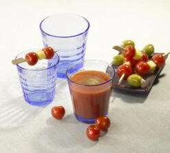 4 Verres Prisme Marine 27.5 Cl - Duralex -Smeg Soldes Boutique prisme marine verres 1