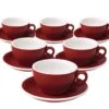 Tasses - LOVERAMICS - Cappuccino Et Sous-tasses Rouge Egg 20 Cl