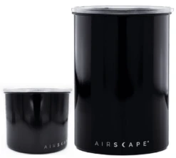 Lot 2 Boîtes Conservatrices Noir Brillant Avec Vide D'air 500g Et 250g - Airscape