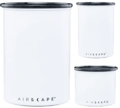 Lot 3 Boîtes Conservatrices Inox Blanc Mat Avec Vide D'air 1k - 500g- 250g - Airscape