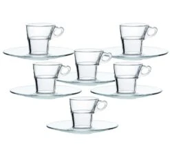 6 Tasses Café Caprice 9cl Et Ses Soucoupes - Duralex -Smeg Soldes Boutique scenario 2